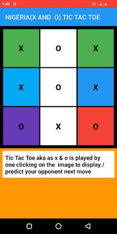 NIGERIA(X AND O) TIC TAC TOE - Screenshot 1