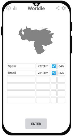 Worldle - Daily country guess - Screenshot 3