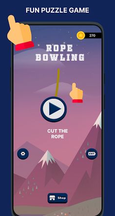 Bowling Rope Cut - Puzzle Game - Screenshot 1