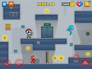 Red and Blue Stickman Game - Screenshot 2