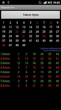Sayısal Loto - Screenshot 2