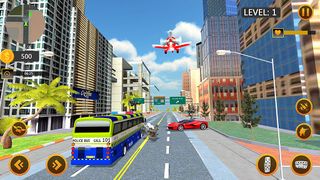 Flying police Bus Public Trans - Screenshot 2