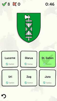 Swiss Cantons Quiz - Screenshot 2