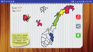 Norway Map Puzzle Game - Screenshot 2