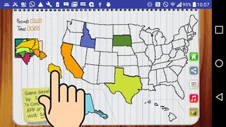 USA MAP 50 States Puzzle Game - Screenshot 2