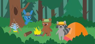 Kids Camping. Tourist vacation - Screenshot 1