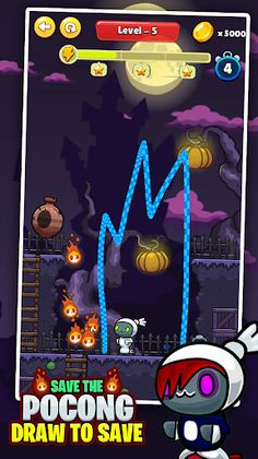 Save Pocong : Draw Line - Screenshot 3