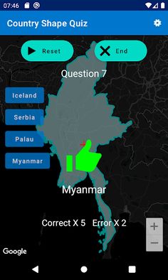 Country Shape Quiz - Screenshot 1