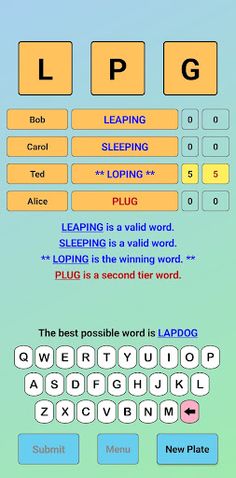 The License Plate Word Game - Screenshot 2