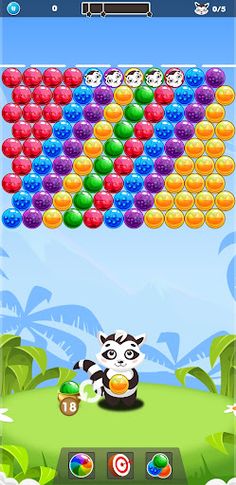 Bubble Shooter Game - Raccoon - Screenshot 4