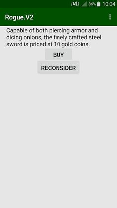 Rogue V2 (text adventure) - Screenshot 3