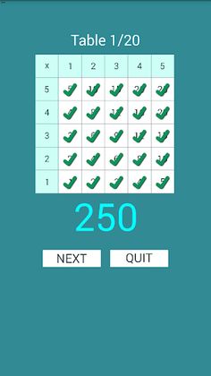 Math Table Test - Screenshot 3