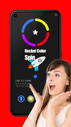 Rocket Color Spin Tapping Game - Screenshot 1
