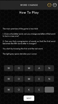 Word Change - Screenshot 1