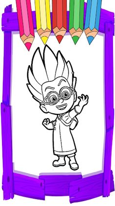 Super Pj heroes coloring mask - Screenshot 1