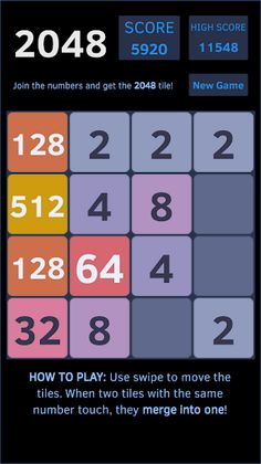 2048 Dark - Screenshot 1
