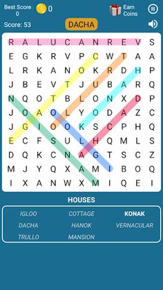 Word Search Game in English - Screenshot 1