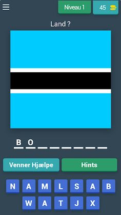 Flag Quiz DANSK - Screenshot 1