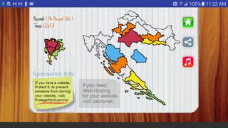 Croatia Map Puzzle Game - Screenshot 2