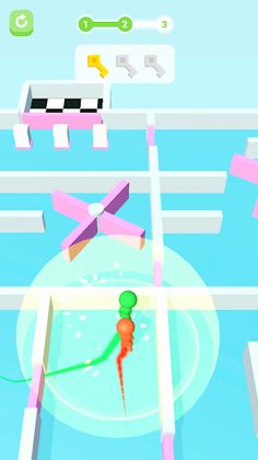 3 Keys Maze Run 3D io - Screenshot 1