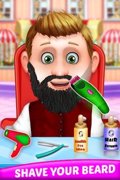 Boy Beard Shave Hair Care Game - Screenshot 2