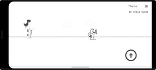 Dino Jump On Cactus - Screenshot 1