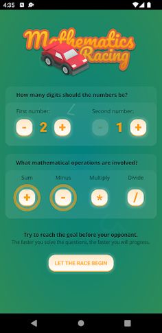 Math Race Game for Kids - Screenshot 2