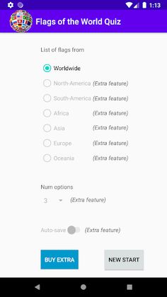 Quiz of Country Flags - Screenshot 1