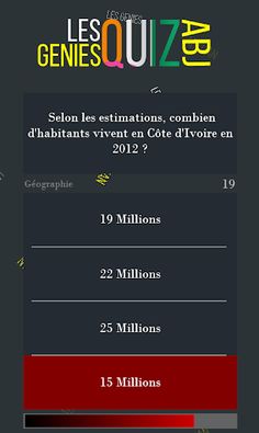 LES GENIES QUIZ ABIDJAN 2021 - Screenshot 3
