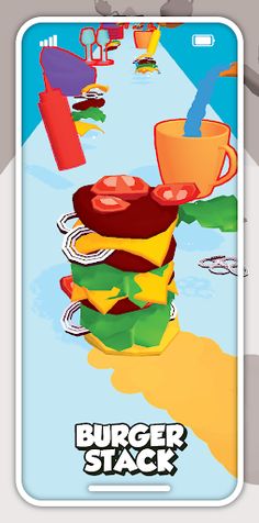Burger Stack Runner Fun - Screenshot 1