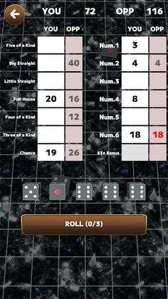 Yatzy Dice Game - Screenshot 4