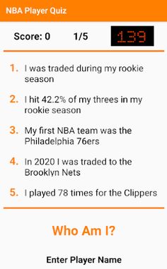 NBA Player Quiz - Screenshot 3