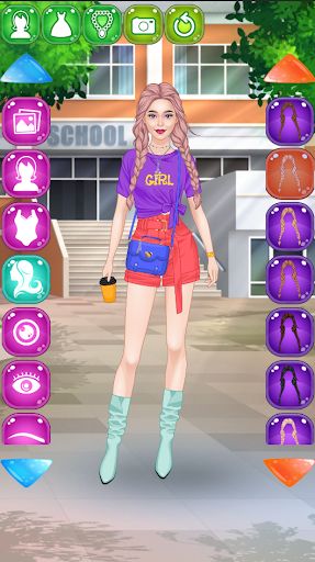 School girl Dress up - Screenshot 2