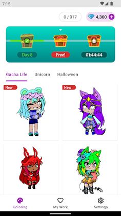 Coloring Book for Gacha Life 2 - Screenshot 1