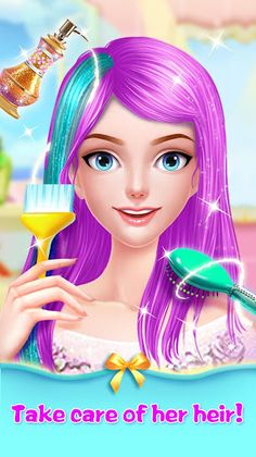 Long Hair Princess Salon Games - Screenshot 1