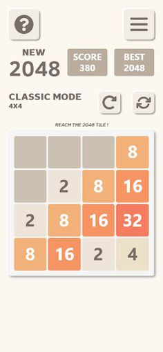 2048 Tile Puzzle Game - Screenshot 1