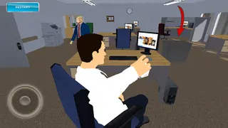 Bored Officer Paper Throw - Screenshot 1