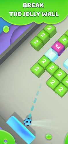 Jelly Wall: Ping Pong 3D - Screenshot 2