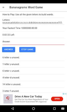 Bananagram - Build Words with  - Screenshot 2