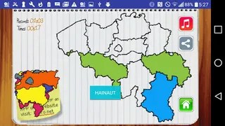 Belgium Map Puzzle Game Free - Screenshot 2