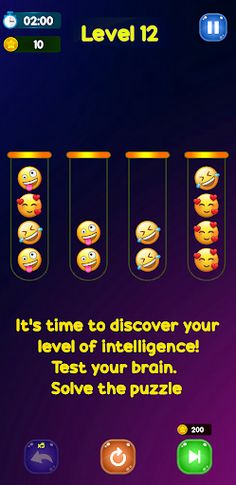 Emoji Sort Puzzle Sort Game - Screenshot 2