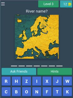 Lakes and rivers on map - quiz - Screenshot 3