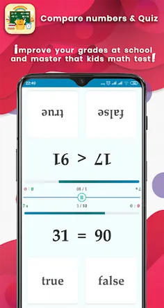 Comparing numbers :maths learn - Screenshot 3