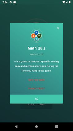 Maths Quiz - Screenshot 1