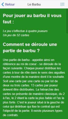 Règles jeux de cartes - Screenshot 3