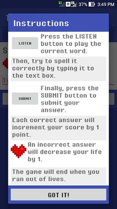 The Spelling Game - Screenshot 2
