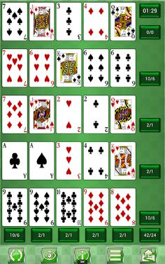 Poker Solitaire card game. - Screenshot 1