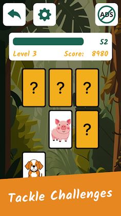 Kids Memory Game: Animals - Screenshot 3