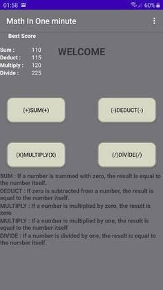 Math In One Minute - Screenshot 1