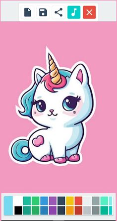 Cat Unicorn Coloring Book - Screenshot 2